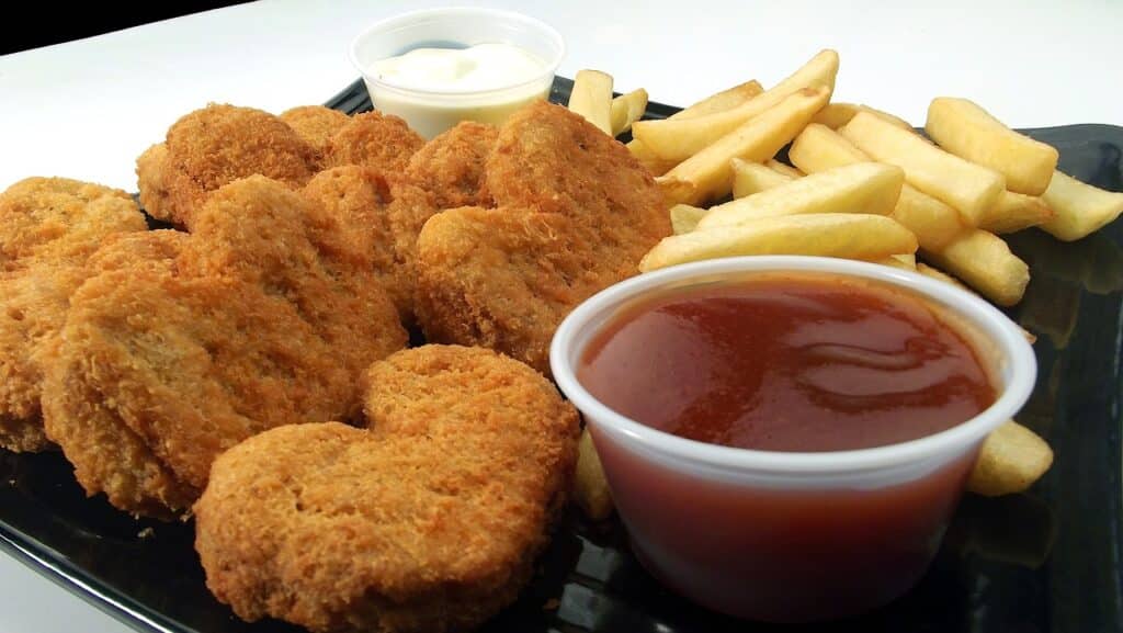 chicken nuggets, fries, dip, sauce, grilled, bbq, chicken nuggets, chicken nuggets, chicken nuggets, chicken nuggets, chicken nuggets