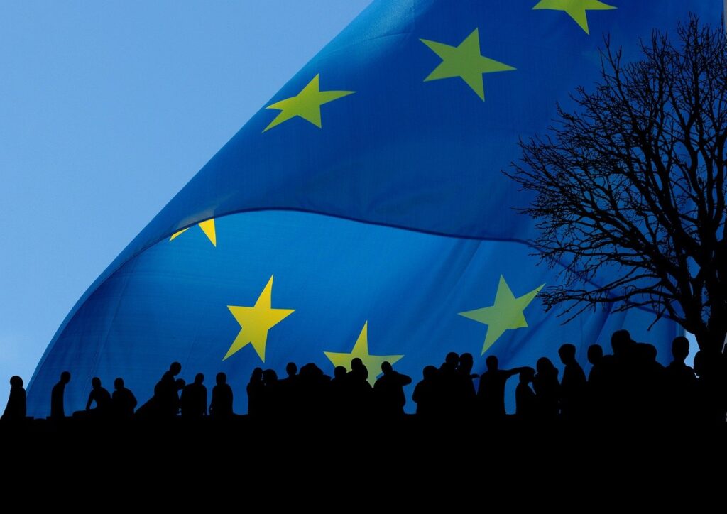 europe, refugees, people, escape, banner, flag, stars, blue, european, eu, euro, business, character, collaboration, refugees, refugees, refugees, refugees, refugees
