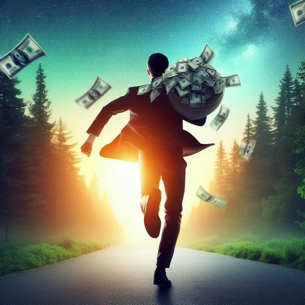 ai generated, man, thief, burglary, money, money, money, money, money, money